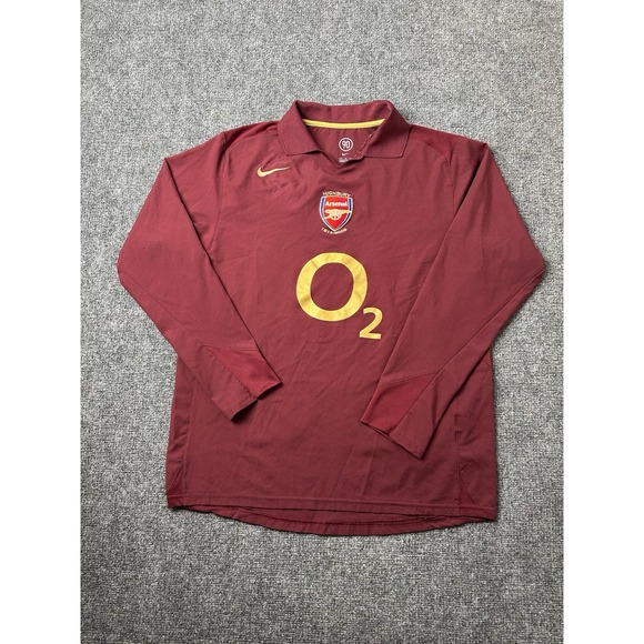 Mens Soccer Long Sleeve Nike Arsenal O2 Highbury 2005–06 #7 Jersey Size M